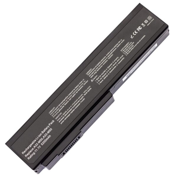 Vibrant battery for ASUS M50 N53Jf N53Jq G50Vt M60 G60 N61Vg N61Ja (P/N: A33-M50 A32-M50 90-NED1B2100Y 70-NED1B1000Z 90-NED1B1000Y L062066)