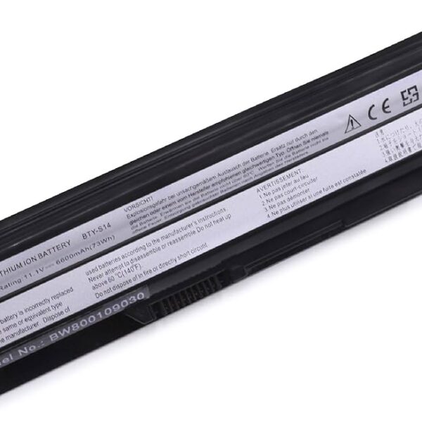 Vibrant battery for MSI CR650 CX650 FR700 FX600 FX610 FX700 (P/N: BTY-S14 BTY-S15)