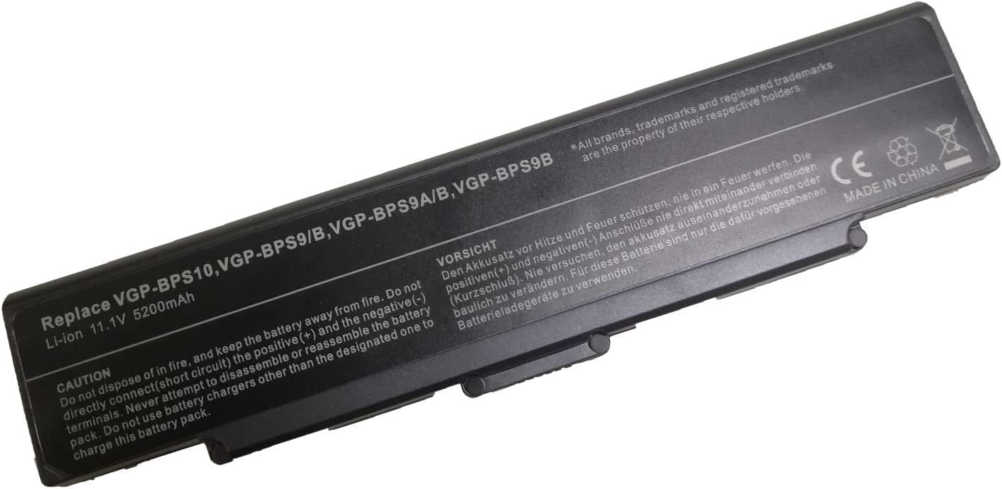 Version 1.0.0 Vibrant battery for Sony VGP-BPS9/B VGP-BPS10 VGP-BPS9A/B - Image 1