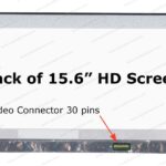 15.6" WXGA LCD Screen - Matte Surface - 30-Pin eDP Bottom-Right Connector - No Mounting Brackets - No Bottom Tab