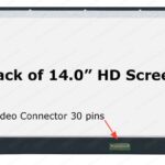 14.0" WXGA LCD Screen - Matte Surface - 30-Pin eDP Bottom-Right Connector - Top and Bottom Brackets