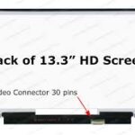 13.3" WXGA LCD screen - slim profile - bottom-left 30-pin eDP connector - LED back light - glossy surface screen