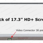 17.3" WXGA++ LCD screen - 30-Pin bottom-left connector - slim profile - LED back light - glossy surface finish