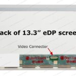 13.3" WXGA LCD Screen - Matte Surface - 30-Pin eDP Bottom-Right Connector - Standard Thickness Profile - NO Mounting Brackets