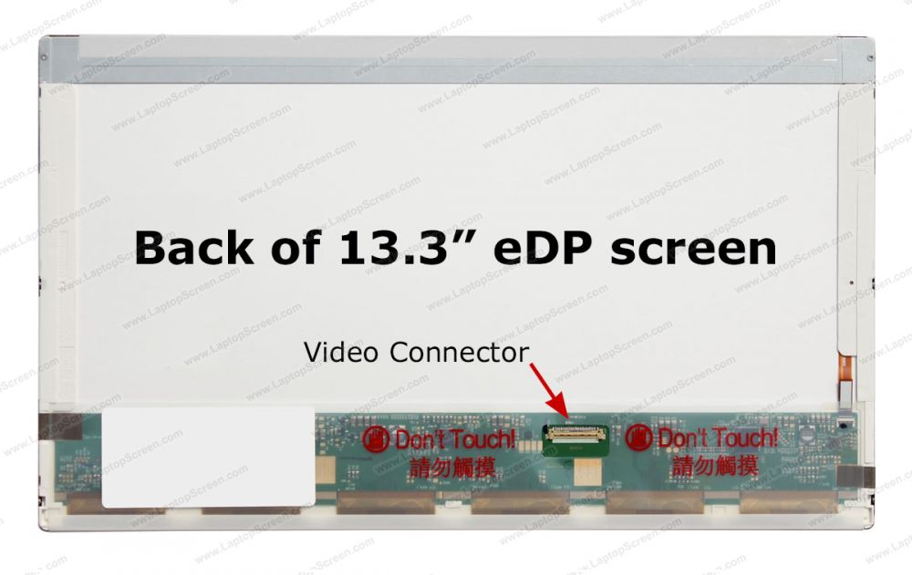 PMSCR0321.jpg 13.3" WXGA LCD Screen - Matte Surface - 30-Pin eDP Bottom-Right Connector - Standard Thickness Profile - NO Mounting Brackets - Image 1