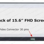 15.6" FHD LCD Screen - IPS Panel - Matte Surface - 30-Pin eDP1.2 Bottom-Right Connector - No Mounting Brackets - No Bottom Tab