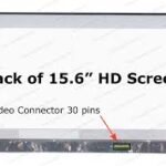 15.6" WXGA LCD Screen - Matte Surface - 30-Pin eDP Bottom-Right Connector - No Mounting Brackets - No Bottom Tab