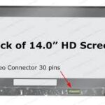 14.0" WXGA LCD Screen - Matte Surface - 30-Pin eDP Bottom-Right Connector - No Mounting Brackets - No Bottom Tab