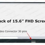 15.6" FHD LCD Screen - Matte Surface - 30-Pin eDP Bottom-Right Connector Socket - IPS - No Mounting Brackets - 260mm Wide Bottom Tab