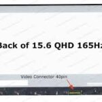 15.6" QHD LCD Screen - IPS - Matte Surface - 40-Pin eDP Bottom-Right Connector - No Mounting Brackets - 165Hz