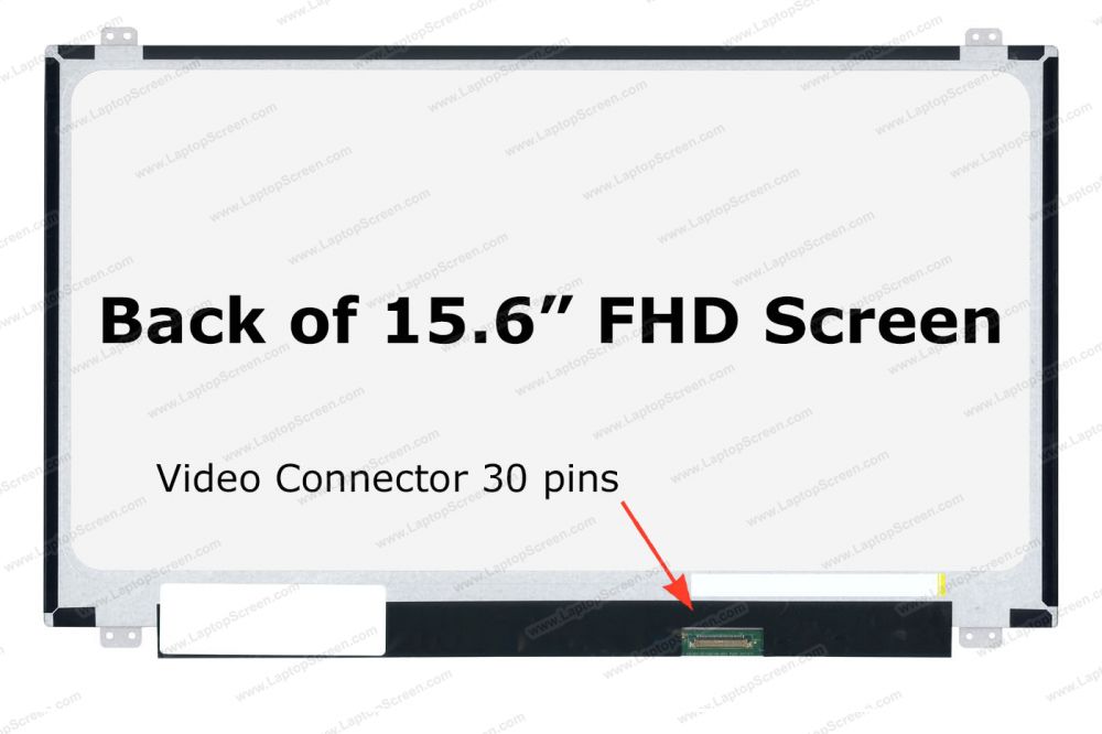 NT156FHM-N41_2 15.6" FHD LCD Screen - LED Backlight - TN Panel - Resolution: 1920X1080 - Glossy Surface - 30-Pin eDP Bottom-Right Connector - Slim Profile) - Image 1