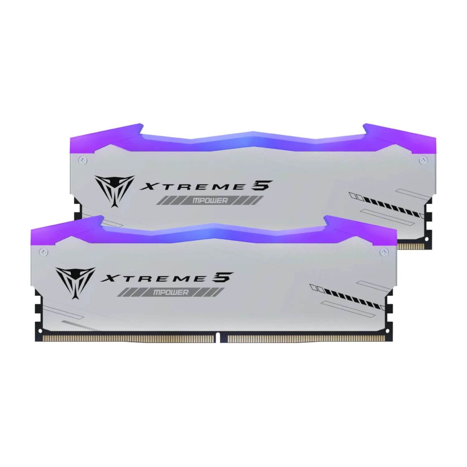 PATRIOT_PVXR532G60C30KM_wr_01a.jpg Patriot Viper Xtreme 5 RGB MPower 32GB 6000MHz DDR5 Desktop Gaming Memory Kit - Silver - Image 1